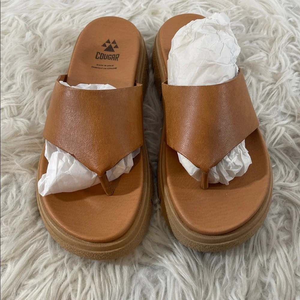 Cougar Ponyo Brown Slip On Sandals Size 8 Made In Spain NEW - Picture 2 of 13